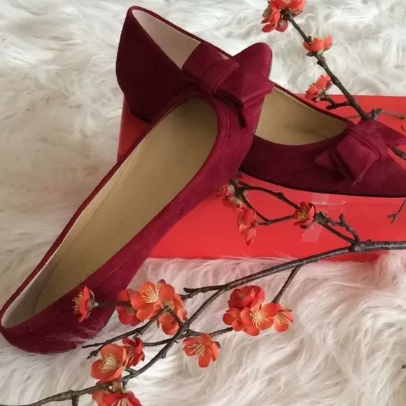 💞IVANKA TRUMP💞Abello dark red suede - Picture 5 of 16